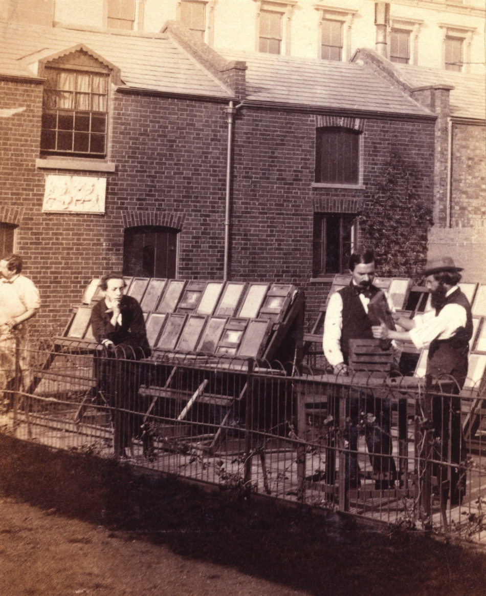 Camille Silvy's photographic studio, Printing frames in the Sun, 38 Porchester Terrace [London, GB] 
National Portrait Gallery London
